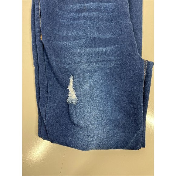 JNINI Fashion Maternity Adjustable Band Skinny Ankle Blue Jeggings Womens SZ XL - Picture 6 of 16